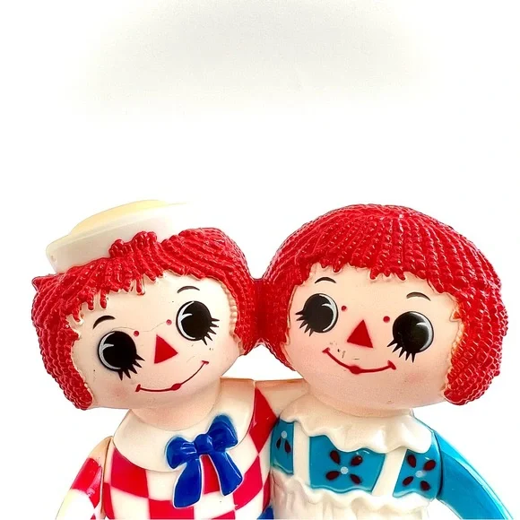 Vintage 1975 Raggedy Ann & Andy Plastic Figurine – Cute Tray & Pencil Holder - Picture 2 of 10